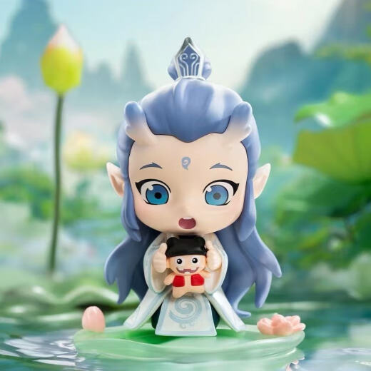 Pop Mart POP MART Nezha: The Devil Child's Sea Blind Box Born Boundary Series Trendy Toy Personalized Creative Ornaments Figure Female Gift Chinese Version Hidden Model Ao Bing Version Nezha