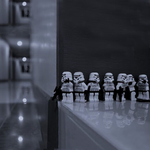 LEGO Star Wars Blocs de construction compatibles MINIFIGURE CONIGING Soldiers bleus assemblés Toys Girthday Gift Coffee Couleur 5 commandes PG761