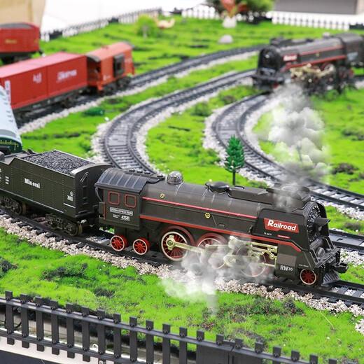 Train rétro à vapeur rétro Train à grande vitesse modèle garçon jouet grenards