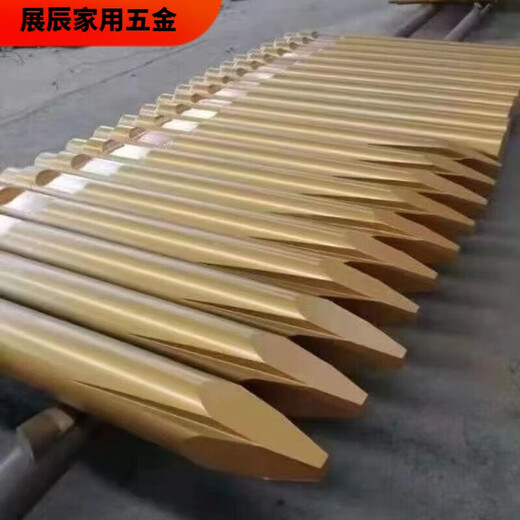 XMSJ挖机破碎锤钎杆加长45/53/68钎杆75/100/14070炮头钢针耐磨炮针 45金色加强高耐磨热处理50