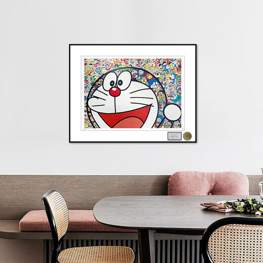 SUNWAYART Death NYC autographed limited edition Doraemon children's room decoration painting sunflower hanging painting 32*45cm Sunflower & Doraemon (including framing) 44.5 57.5cm