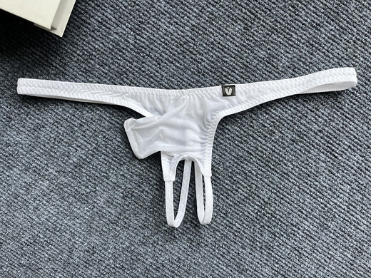
Aoina open short elephant trunk men's sexy low waist thong ice silk thin hollow gay bed thin belt solid color underwear blue single piece M suitable for weight 100 Jin [Jin equals 0.5 kg]-120 Jin [Jin equals 0.5 kg] All size