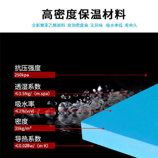 XMSJxps挤塑板外墙阳光房屋楼顶板防水地垫板地暖高密度 高密度xps挤塑板1 0mm厚 立方 10厘米厚60*12010平方