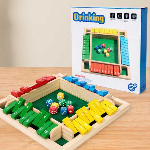 Guanbo Master Digital Flop Children's's Toys Game de conseil à quatre côtés Game de consommation de jeux d'accessoires de fête et de divertissement 1 à 12 produits de nouveaux produits de grande taille de boisson 17.8x30x3.4
