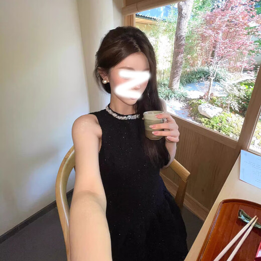 
Xinnan beautiful hot girl waist dress for women's spring and summer French temperament high-end little black skirt birthday dress short skirt hot girl waist dress L suitable for 95-105 Jin [Jin equals 0.5 kg]