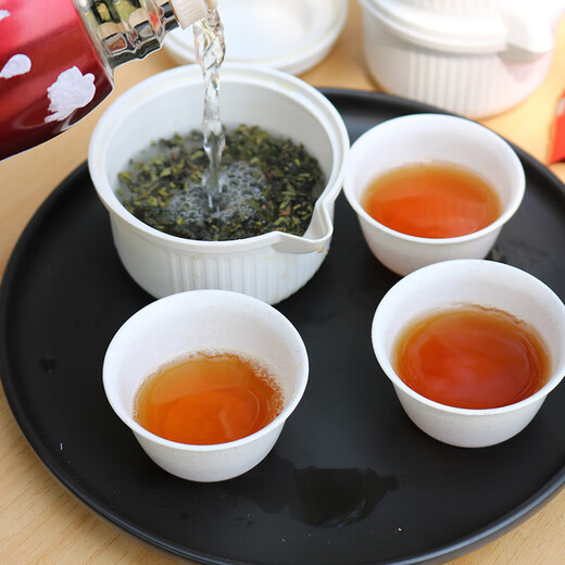 Rice husk disposable tea set Kung Fu tea cup camping party set teapot travel tea making outdoor portable tea two sets 6 teacups + teapot + fair cup / set