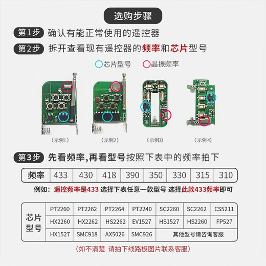 Honggong electric garage rolling shutter door remote control rolling shutter barrier telescopic door remote control remote key blue button 433