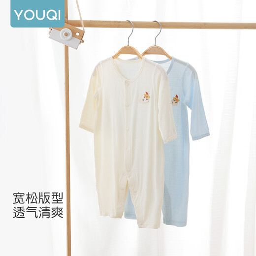 Youqi Baby Kleidung Onesie Summer Jungen und Mädchen Langsamen Pyjamas Ha-Shirt Kinderkriechkleidung reine Baumwollknochen ohne Klimaanlage Kleidung