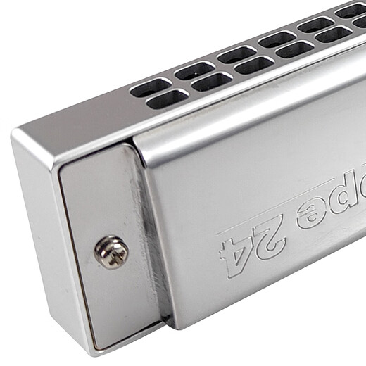 Tongbao REST SYMS STUDIENT MODIFIZIERTE METALL ZEHREN 24-LOCHE POLYPHONIC MARHONICA 6624 Anfänger mit Standard Silber Zither