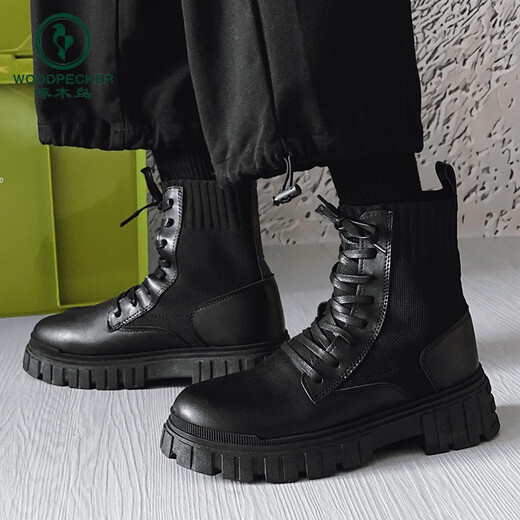 Holzspecker 2025 Martin Boots Britische neue Arbeitsstiefel gestrickt Oberflächenfliege mit mittlerem und hohen oberen Herrenschuhen atmungsaktiv