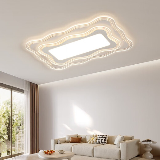 Volles Spektrum Wohnzimmer Scheinwerfer rechteckiges Deckenlicht 2024 Neue einfache Generation Hauptschlafzimmer-Lampe-Paket 1W Full Spectrum 9755*35C Drei-Farben-Lichtumwandlung