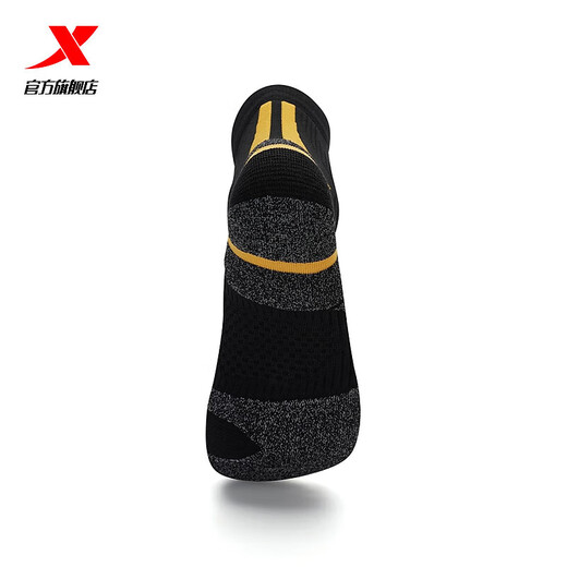 XTEP store same style fast socks for men 2025 spring new terry mid-calf sports running socks black one size