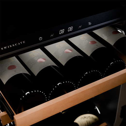 SWISSCAVE Swiss brand red wine cabinet home embedded WLB-120DF-BLACK black 26 bottles
