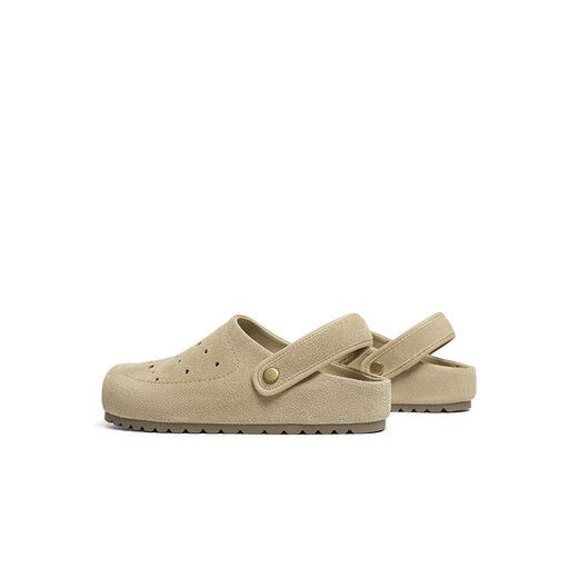 Red Dragonfly Birkenstock shoes for women 2025 summer hole shoes one foot slippers outside wearing sandals WTB15283 apricot color 37