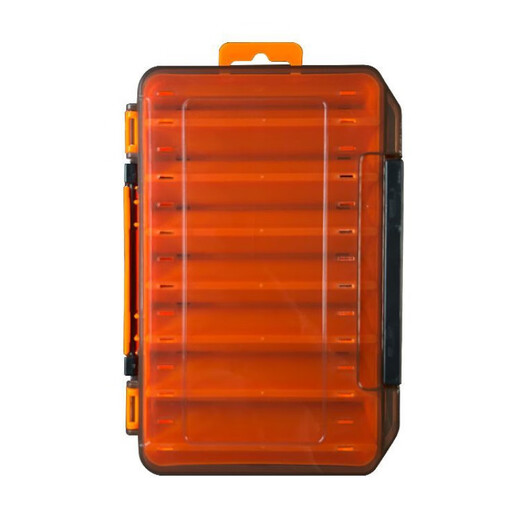 Menghui double-sided 14-grid portable lure box suitable for storing pencils, minnow iron plate double-layer lure box, black (large size 14 compartments)