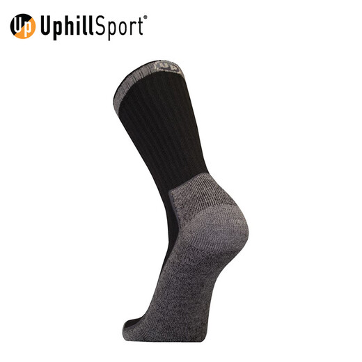 UPHILLSPORTUphillSport Merino wool socks color-blocking breathable soft socks outdoor mountaineering socks E9277 199-Black and gray 43-46