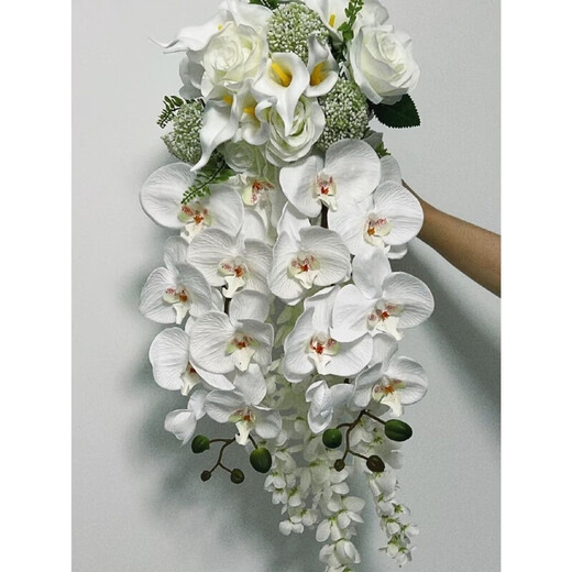 自然风手捧花客厅干花装饰摆件手捧花瀑布垂坠感新娘花束 结婚摄 新款瀑布捧花款式15