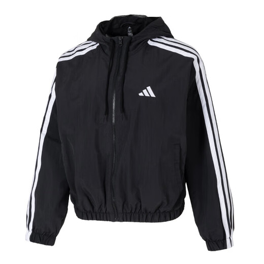 阿迪达斯 （adidas）套装女装25春夏防风梭织连帽夹克宽松外套跑步运动束脚长裤2件套 JZ2162+DY8696 S