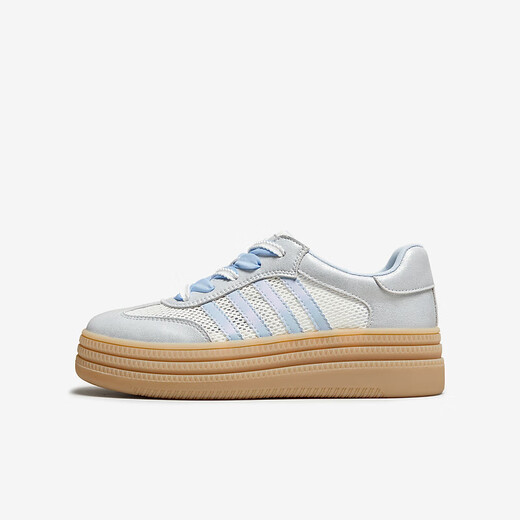 TATA thick sole breathable German training shoes for women casual sports shoes white shoes 2025 summer new style silver/meter/blue 37