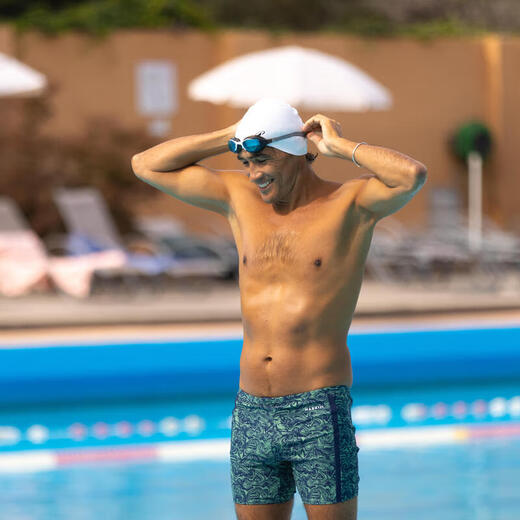 Decathlon new product swimming silicone swimming cap for men and women waterproof and comfortable adult swimming equipment-5448304