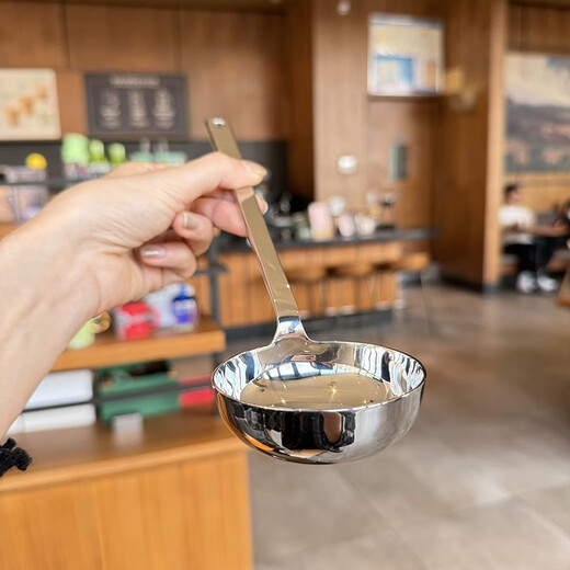 
Enshousu's new stainless steel high-value household kitchen long-handled hot pot spoon soup deepening spoon Internet celebrity colander porridge spoon 12023 Buling Buling special thick 5 cm thick 7 cm