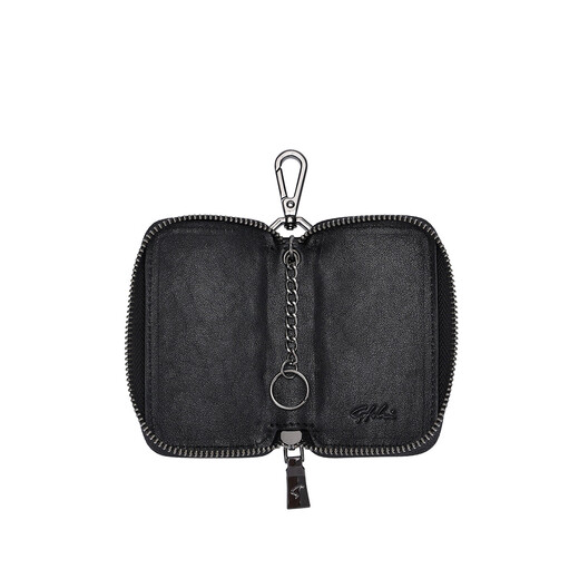 沙驰秋冬新款男款钥匙包头层牛皮高级感【节日礼物】送爱人 黑色 均码