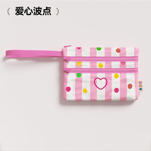 COMPRAR SOMBRESO LOVE POLKA POLKA ID de identificación de múltiples capas Passport Bolse de almacenamiento Bolsa de viaje Tarjeta de identificación multifuncional Bolsa de almacenamiento Bag Love Polka Dot Id (almacenamiento de partición de tres capas)