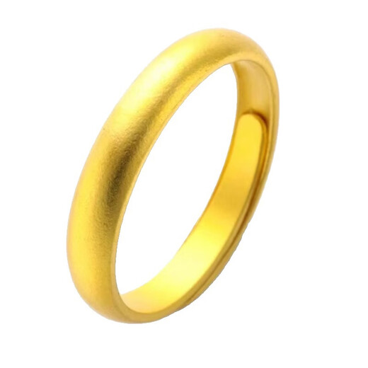 Taijufu pure gold covered with pure silver ancient ring frosted pure gold covered with silver gold ring classic live couple ring gift ancient method men's ring 4 grams gold 0.3 grams