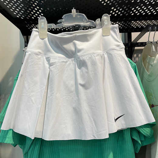 耐克（Nike）半身裙女裙夏季新款运动裙休闲舒适透气网球训练百褶裙子 DX1422-100白色 M