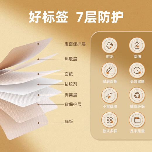 Jingchen B1/B21/B203/B3S/B31 cable label machine sticker F type communication room flag knife type tail fiber network cable logo cable jewelry label paper thermally sensitive waterproof 25*38+40(02F) 100 pieces white