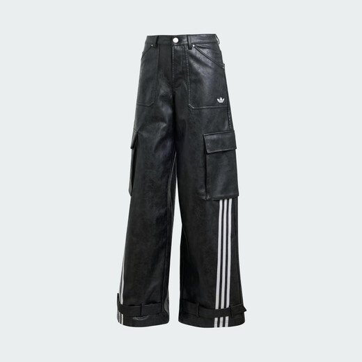 阿迪达斯 （adidas）三叶草女裤 经典舒适百搭条纹宽松休闲工装运动长裤JX9226 IB3881-001 27
