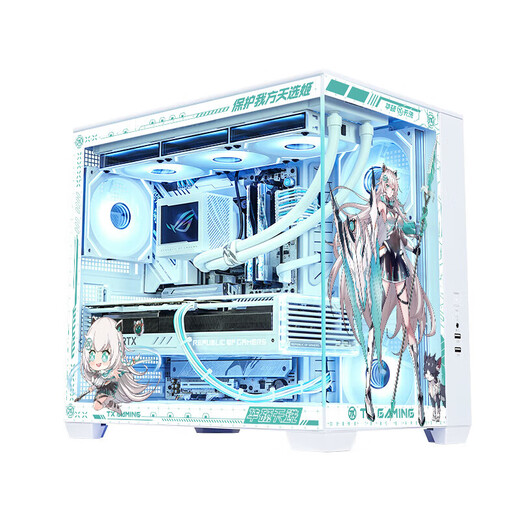 ASUS RTX5070TI/DAY SELECT 5070/4060TI Graphics Card i5 14600KF Assembly Computer E-Sports Host DIY Desktop Mod Customized White Sea View Room I7 14700KF+ASUS RTX5070TI mit acht