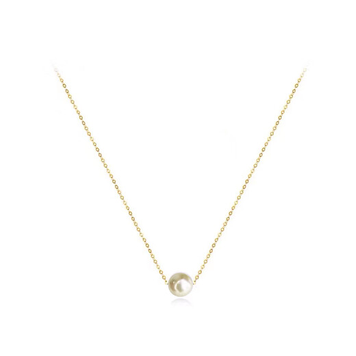 Iosn Yuhuang Queen Japan Akoya Seawater Pearl Passepartout 18k Gold Clavicle Chain Extra Fine Single Bead Necklace Pendant Small 5.5-6 43 cm