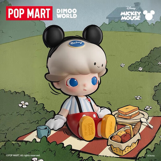 Pop Mart Popmart 400% 1000% Dimoo Joy Series Mickey Mega Collection Figure générale Ornement Gift Dimoo Mickey 1000%