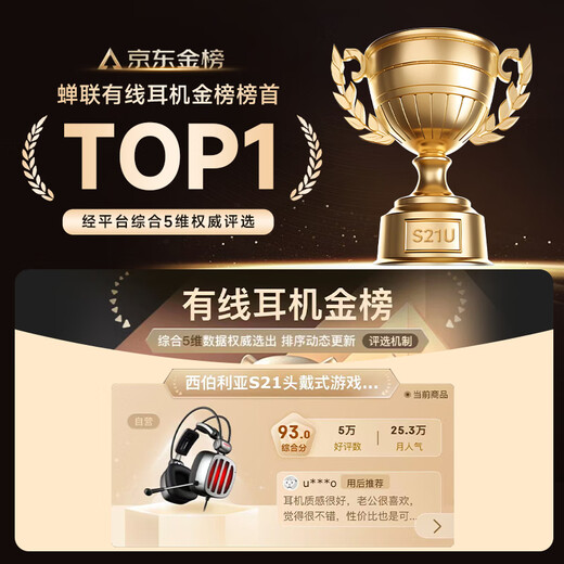 Siberia (XIBERIA) S21 gaming headset, head-mounted computer headset, 7.1-channel, no-nonsense headset, iron silver gray, upgraded to 2nd generation, suitable for Delta operations