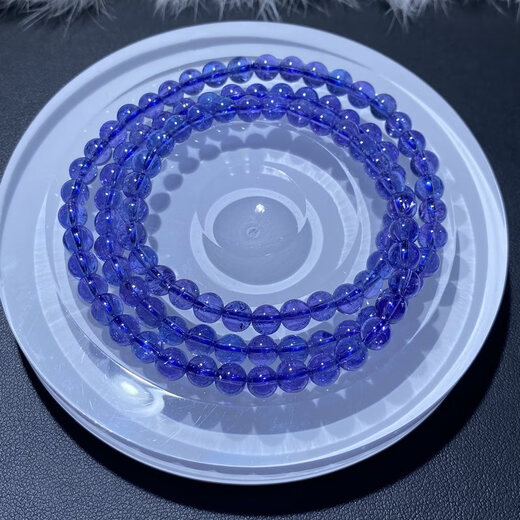 Feiyu new product natural tanzanite bracelet sapphire multi-circle three-circle bracelet fashion trend bead chain bead string Specifications5.7m Specifications 5.7mm weight 32.7 grams