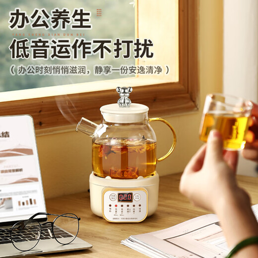 Good tool mini multi-functional health pot small office mini home 2024 new tea boiler teapot stew pot kettle heat-resistant all-glass floral teapot for one person Smart model 1.05L Smart model 1.0L