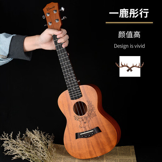 Classton Ukulele Beginners Students Female Boys 23-inch 26-inch Vane Uklili Children's Small Guitar 23-inch Classic Art + Accessories