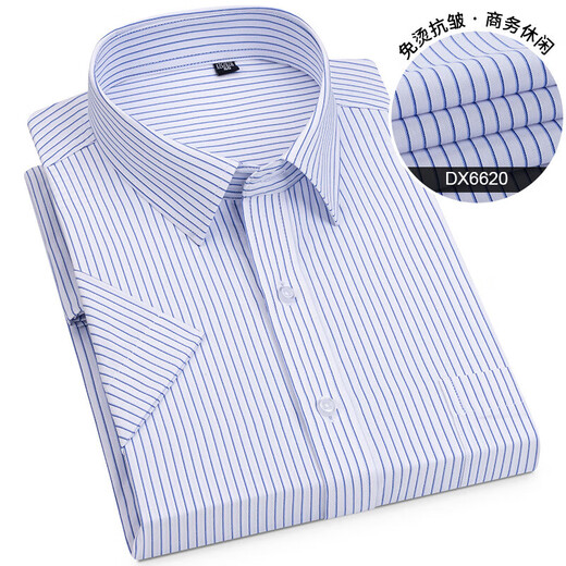 Goldlion Men's Clothing 2025 Summer Men's Business Formal Shirt Shirt Short à manches sans repasser