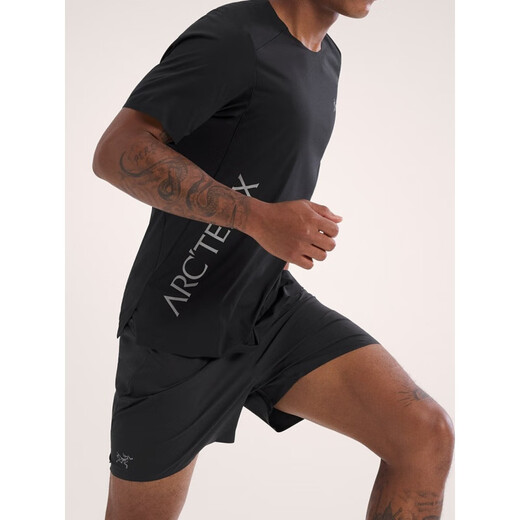 始祖鸟（ARC'TERYX）七夕礼物男士Norvan Downword Logo吸湿短袖T恤X9720/7735 黑色Black X9720 S