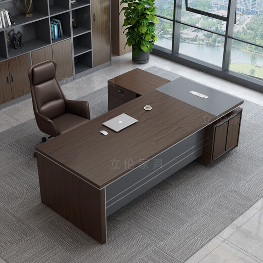 Li Lun boss desk office desk and chair combination office president desk simple modern executive desk 1.6 meters boss desk