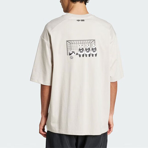 阿迪达斯 （adidas）男女同款短袖2025夏季新款PANDA熊猫印花中国风运动休闲透气T恤衫 JZ3271 XS