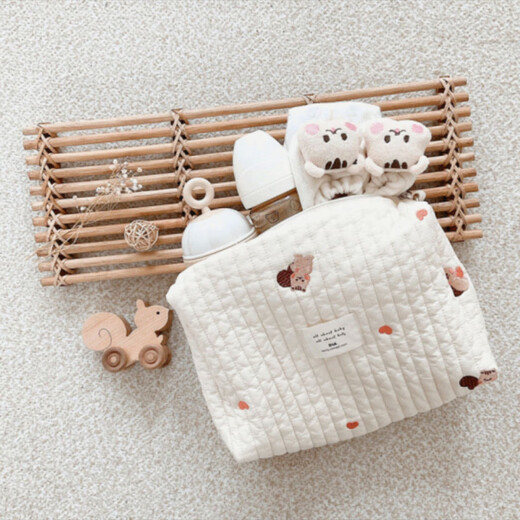 Korean baby stroller hanging bag multi-functional bear mommy bag baby walking artifact accessories bag name list coffee bear