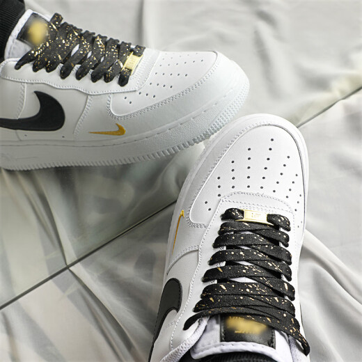 Shoe laces are suitable for Nike Nike Air Force One AF1 white and black hot cashew nut flower dunk flat shoe rope [white hot hot] ink laces 120cm (1 pair, single size