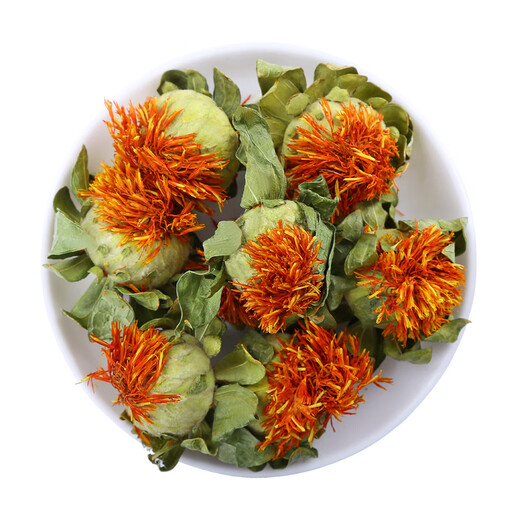 Beijing tongrentang tibetano azafrán y fruta genuina nuevos materiales medicinales chinos azafrán frutas secas té y bebe bolas de semillas de azafrán medicinales 100 gramos de filamentos de azafrán [los filamentos puros son limpios y no misceláneos]