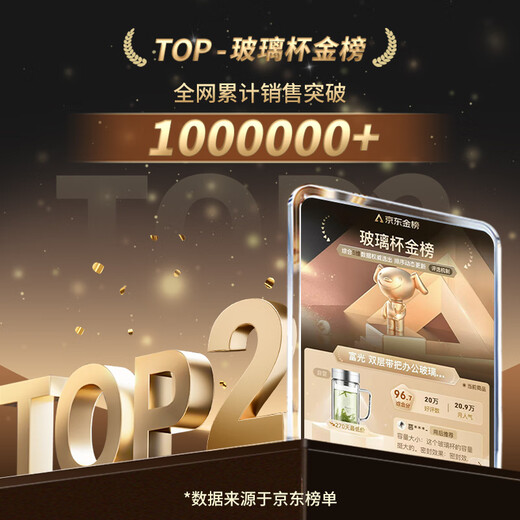 Fuguangjian brand double-layer glass cup supports group purchase customized tea cup office cup with handle large capacity men's and women's water cup