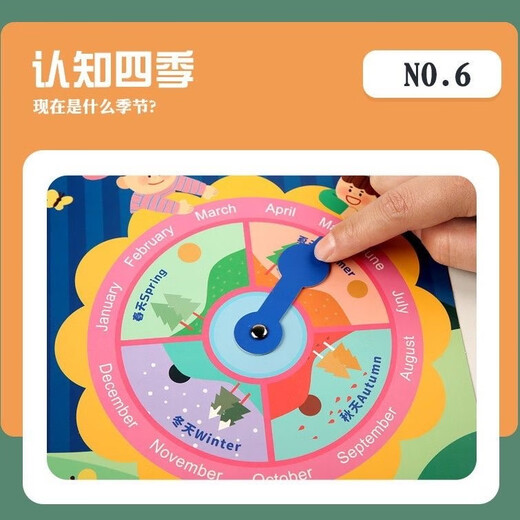 Weiman Montessori Calendrier horloge des enfants Card de la semaine de temps de temps pour reconnaître les horloges et les images de temps Toys muraux pour femmes 9 fonctions majeures mon petit calendrier plus 123 messages