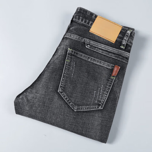 Lee DPRRE2024 Jeans nuevos para hombres Estiré Straight Empresas sueltas pantalones casuales versátiles 866 azul (1 par) 33