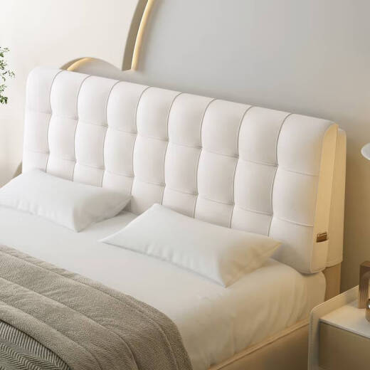 Yonghuan bedside cushion soft bag backrest without bedside backrest bag backrest pillow anti-collision velvet-cream white 1861cm or not. Please note whether there is a bedside header