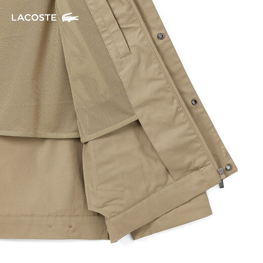 LACOSTE【王一博同款】法国鳄鱼男装25春夏标准版防泼水行政夹克|BH7027 CB8/驼色 S (165) 46